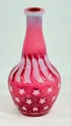 VICTORIAN CRANBERRY OPALESCENT STARS & STRIPES BAR