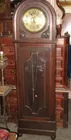 Oak case, brass dial tall clock