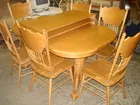 OAK TABLE AND CHAIRS