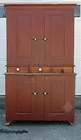 Stepback Cupboard in Original Red Paint