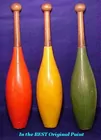 19th Century Juggling Pins in Vibrant Colors