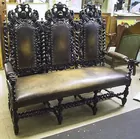 Ornately Carved Sofa