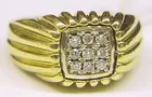 14K Men's Ring w/Diamonds