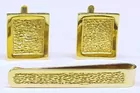 14K Cartier Cufflinks & Tie Clip