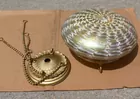 Quezal art glass shade & fixture