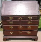 Walnut slant front desk