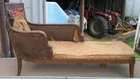 Mahogany dolphin head chaise