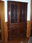 Early American 2 Piece Corner Cupboard