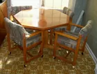 LYN LIECHTY AUCTIONS  Oak Table w/six chairs