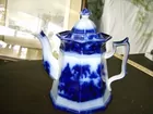 Flow Blue Teapot