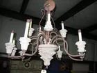 Modern painted metal chandelier