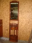 UNUSUAL OAK SHAVING MIRROR