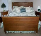 LYN LIECHTY AUCTIONS - Antique Oak Wood Bed!