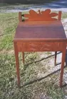 Country Hepplewhite Folk Art Slant Lid Desk 