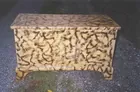 Antique Smoked Decorated Blanket Chest