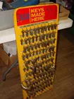 VINTAGE METAL SIGN KEY DISPLAY