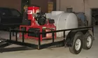 Trailer mounted 18 HP diesel Hotsy steam cleaner