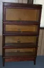 walnut stack bookcase