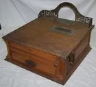 1900 circa oak Peck cash register