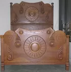 Massive Oak Bed - Highly Carved
