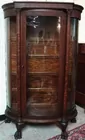 Claw Foot Oak Curve Glass China Cabinet