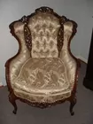 French Stlyle 1950's Chair with Carved Mandolin