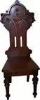 UNUSUAL CARVED BACK CHAIR