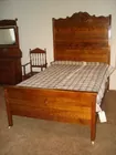 OAK HI BACK BED