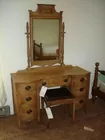 KNEE HOLE VANITY  & STOOL