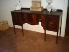MAHOGANY SIDE BOARD WITH REEDED LEGS