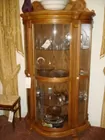 OAK BOW FRONT CHINA CABINET