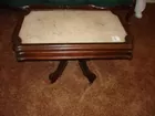 WALNUT VICTORIAN MARBLE TOP COFFEE TABLE