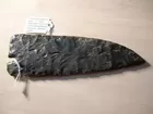 6 1/2 Corner tang blade or knife. Black flint.