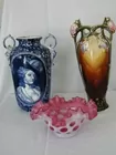 Staffordshire vase, etc.