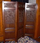 carved oak changing screen
