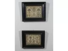 Pair of English Samplers by Sisters, 
