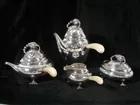 Georg Jensen Blossom Sterling Tea Service, 