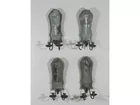 Four Antique Mirrored Candle Wall Sconces, 19th c.