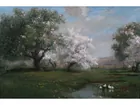 Arthur Parton (NY, 1842-1914), Spring Orchard, 
