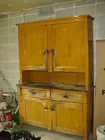 grain painted step-back cupboard