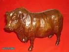 SOLID WOOD CARVED BRAHMA BULL
