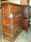 Stacking Oak File Cabinet
