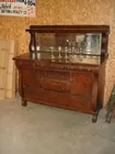 STERLING GOBLETS -OAK SIDEBOARD