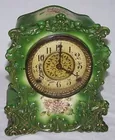 Ansonia Floral China Clock