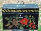 Stevens Plains, Maine Decorated Tin Document Box