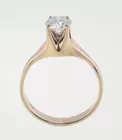 14kt Yellow And White Gold Ladies Diamond Solitair