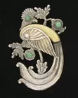 vintage sterling pheasant pendant