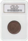 1850 Large Cent N-7 Ms65 Bn, Graded Ngc