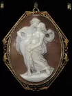 Antique Cameo Brooch Filigee  2 3/4 x 2 1/4 