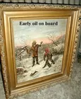 Folk Art Oil Painting on board